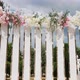 Wedding Arch With Fresh Flowers on Summer Sunny Wedding Day - VideoHive Item for Sale