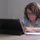 Little Adorable School Boy with Eyeglasses Studying Online From Home - VideoHive Item for Sale