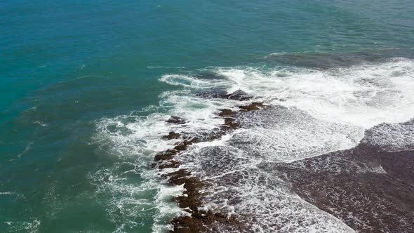 Ocean Waves and Sea Surf Aerial View
