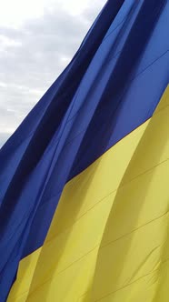 Vertical Video National Flag of Ukraine By Day