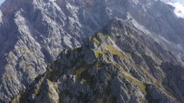 Aerial Shot of the Lauskopf Mountains Against Gorgeous Skies Austria