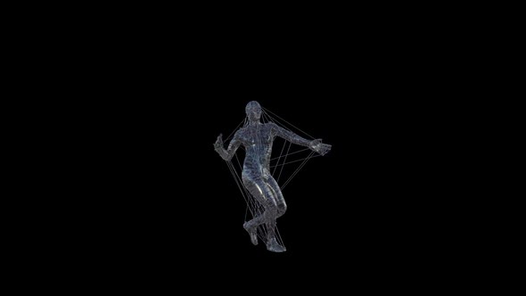 Wired Art Glass Mannequin Dancing