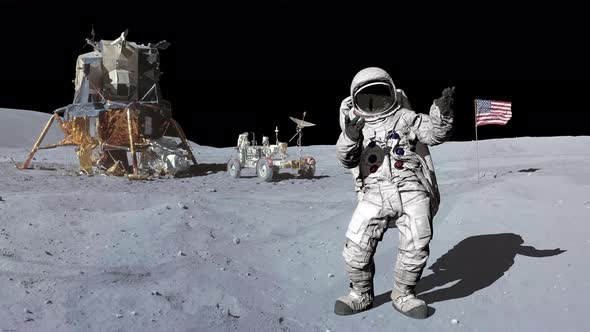 Astronaut on the Moon alt