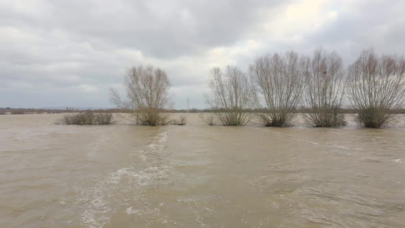 Flooding in the UK Showing Large Areas of the Countryside Flooded in the Winter