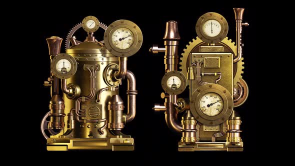 Steampunk Metal Engines