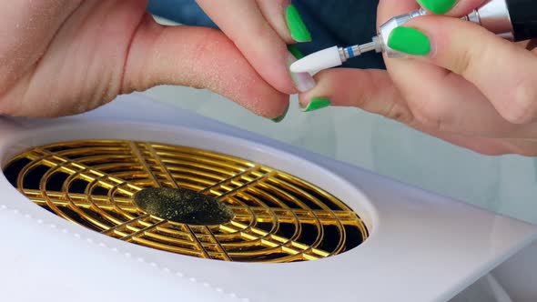 Female Hands Making Manicure