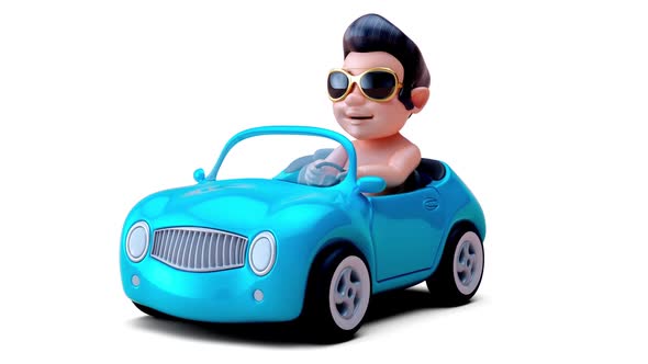 Fun 3D cartoon baby rocker driving