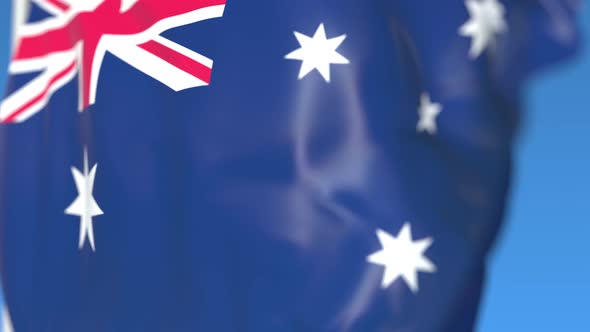 Waving National Flag of Australia