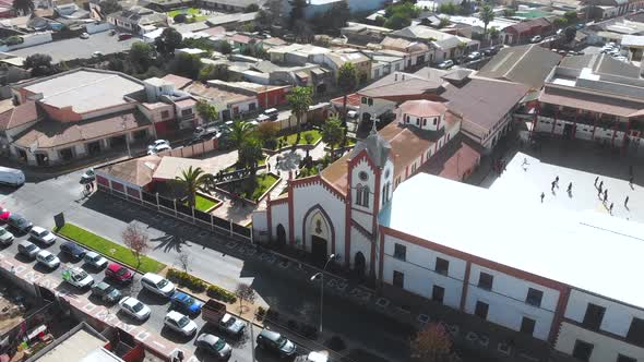 Sanctuary Mary Help of Christians Church (La Serena, Chile) aerial view