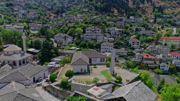 Cityscape of Gjirokaster Old Town Albania