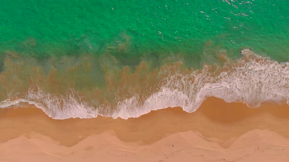 4k Drone footage high above beach in Acapulco Mexico