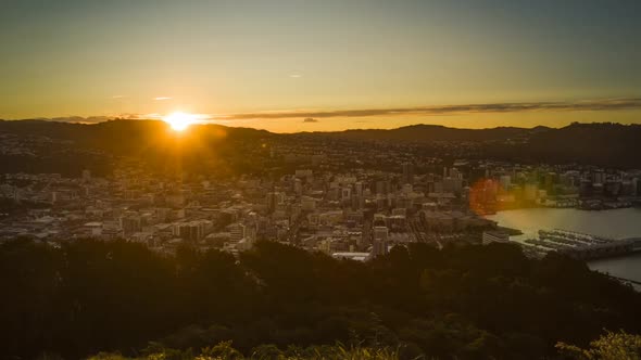 Sunset in Wellington timelapse