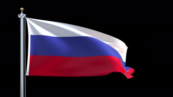 Russia Waving Flag