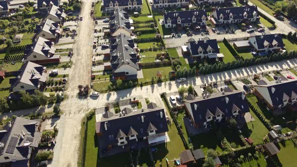 Aerial View of Modern Residential District in Europe City