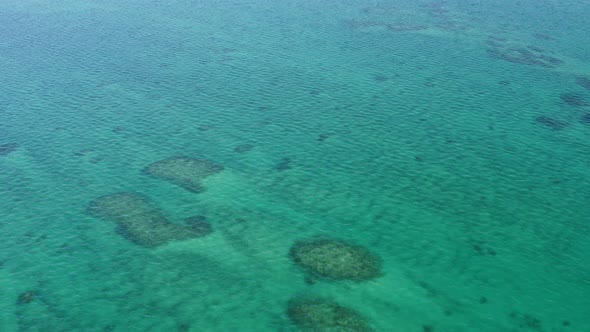 Aerial View of Tropical Lagoon of Ishigaki Island