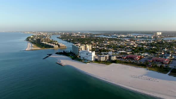 Aerial View of St Pete Beach and Resorts.