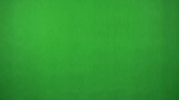 Young Pretty Blond Woman Appears From Down in Scene and Smiles - Green Screen - Studio