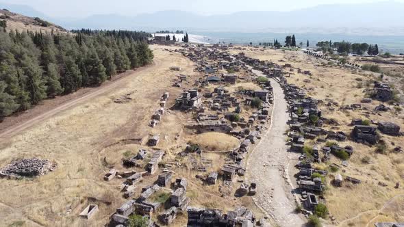 Aerial view of ancient ruins