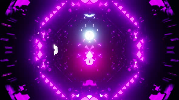 Purple And Pink Crystall Blinking Lights Background Vj Loop HD