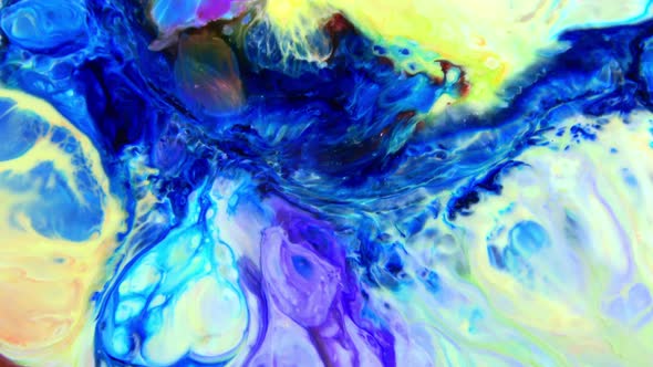Psychedelic Colour Paint  Spreading Swirling 95
