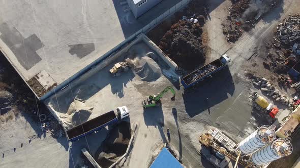 Scrap Metal Yard Aerial View