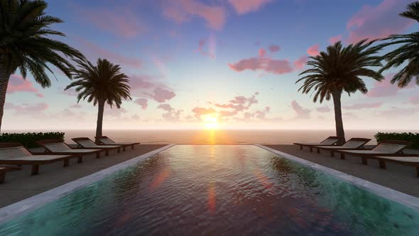 Pool With Pine Trees alt