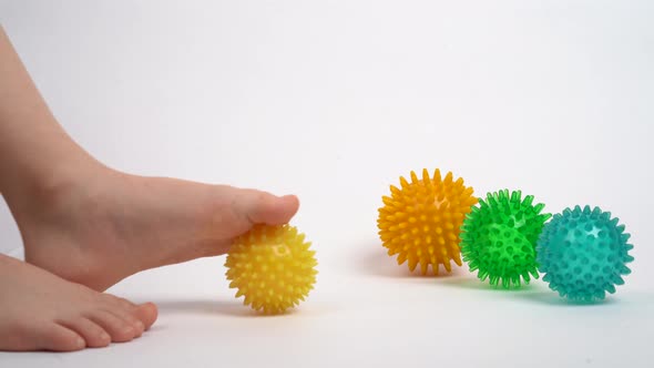 Prevention of Children's Flat Feet and Valgus of the Foot Exercises with Massage Balls