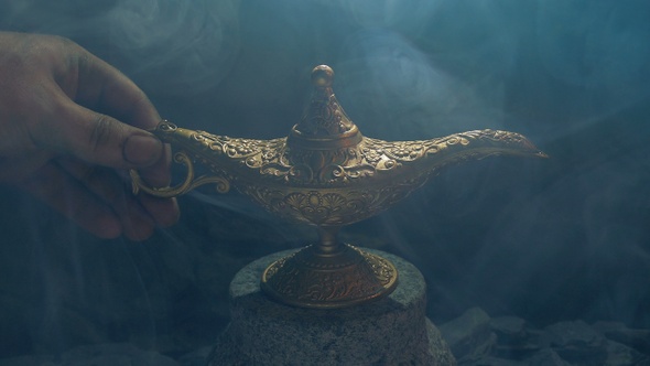 Magic Lamp It Picked Up In Misty Cave