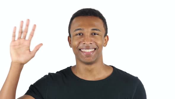 Hello Gesture by Black Man, Waving Hand