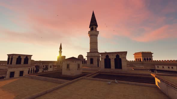 Arab City And Mosque