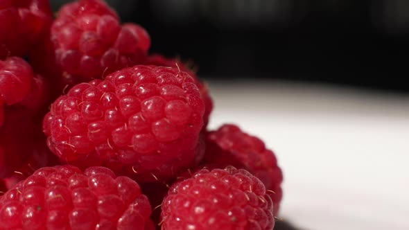 Closeup of Fresh Raspberries