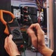 Electricians hands testing current  electric in control panel. - VideoHive Item for Sale