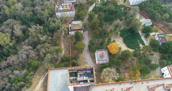 Aerial View of The Putuo Zongcheng Buddhist Temple, Chengde, China