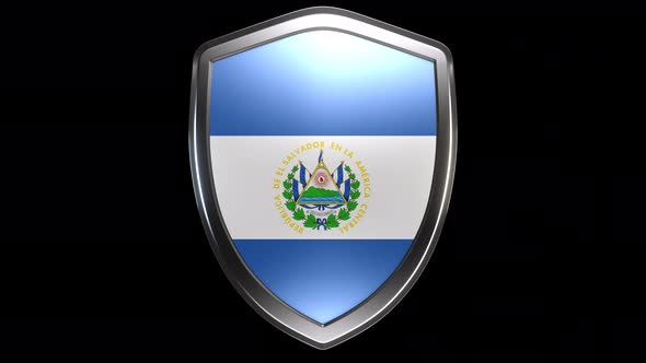 El Salvador Emblem Transition with Alpha Channel - 4K Resolution alt