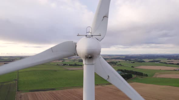 Wind Turbine Generating Renewable Green Power in the Countryside