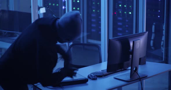 Hacker Breaking Into a Data Center