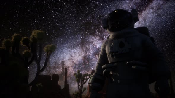 Astronaut and Star Milky Way Formation in Death Valley