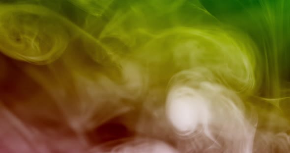 Abstract Colorful Smoke on a Black Background