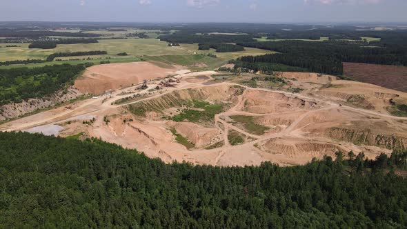 Bird'seye View Over a Sand Quarry