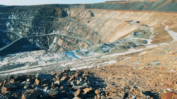 Massive Opencast Mine with Copper Ore