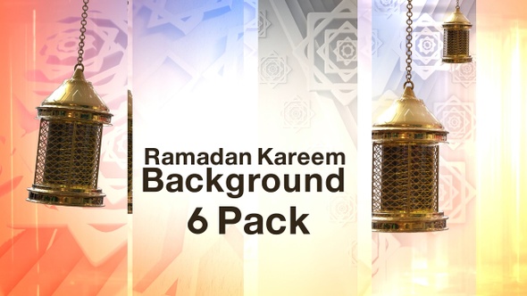 Ramadan Kareem Background Loops 6 Pack