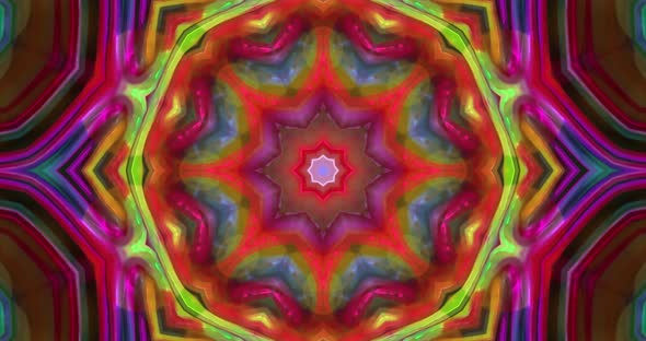 Abstract colorful background kaleidoscope animation