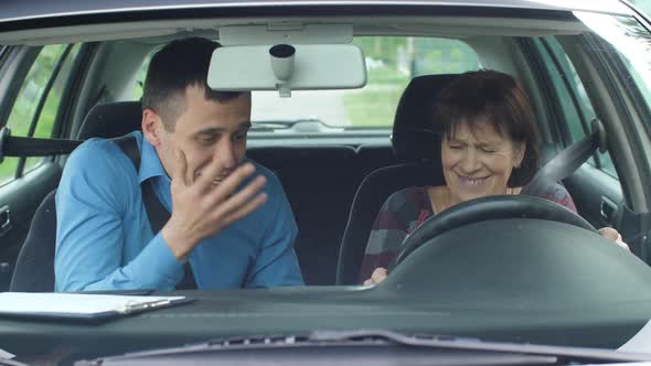 Angry Driving Instructor Yelling at Student