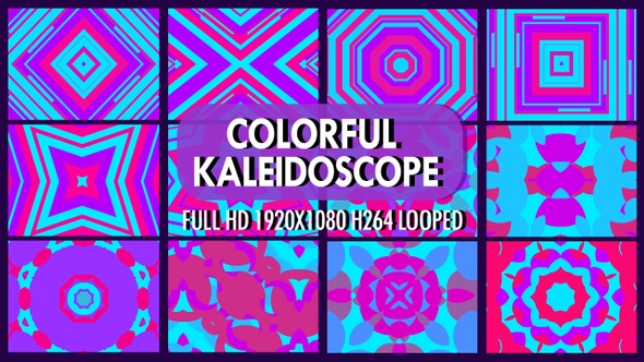 Colorful Kaleidoscope VJ Loop Pack