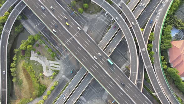 Aerial View Expressway, Shanghai, China