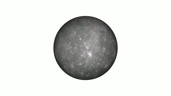 3d Mercury In White Background