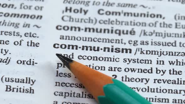 Communism Definition Pointed in Vocabulary, Political and Economic System, State