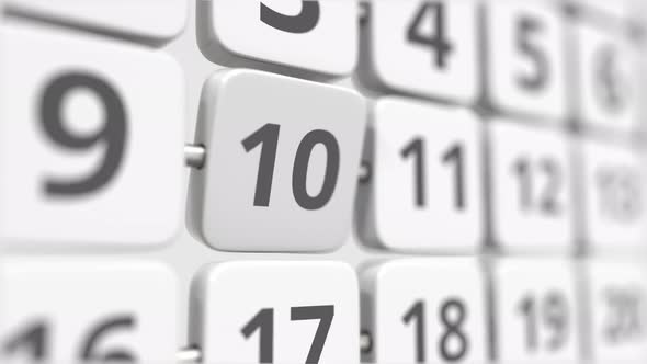 10 Date on the Turning Calendar Plate