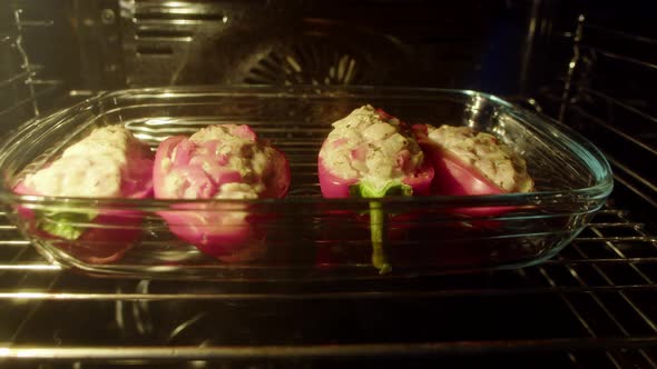 Stuffed Bell Pepper Cooking