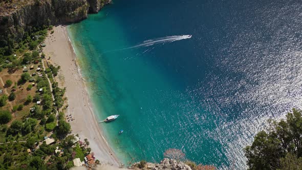 The Butterfly Valley or Kelebekler Vadisi Near the City of Oludeniz and Fethiye Turkey